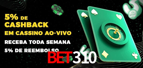 Promoções do cassino ao Vivo bet310